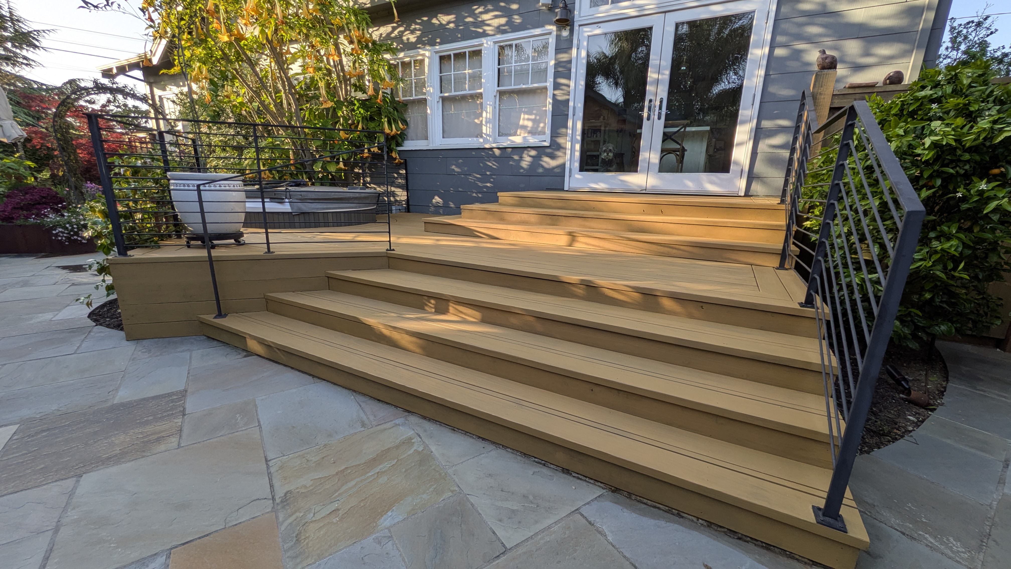 Exterior painting project on a modern San Bruno home