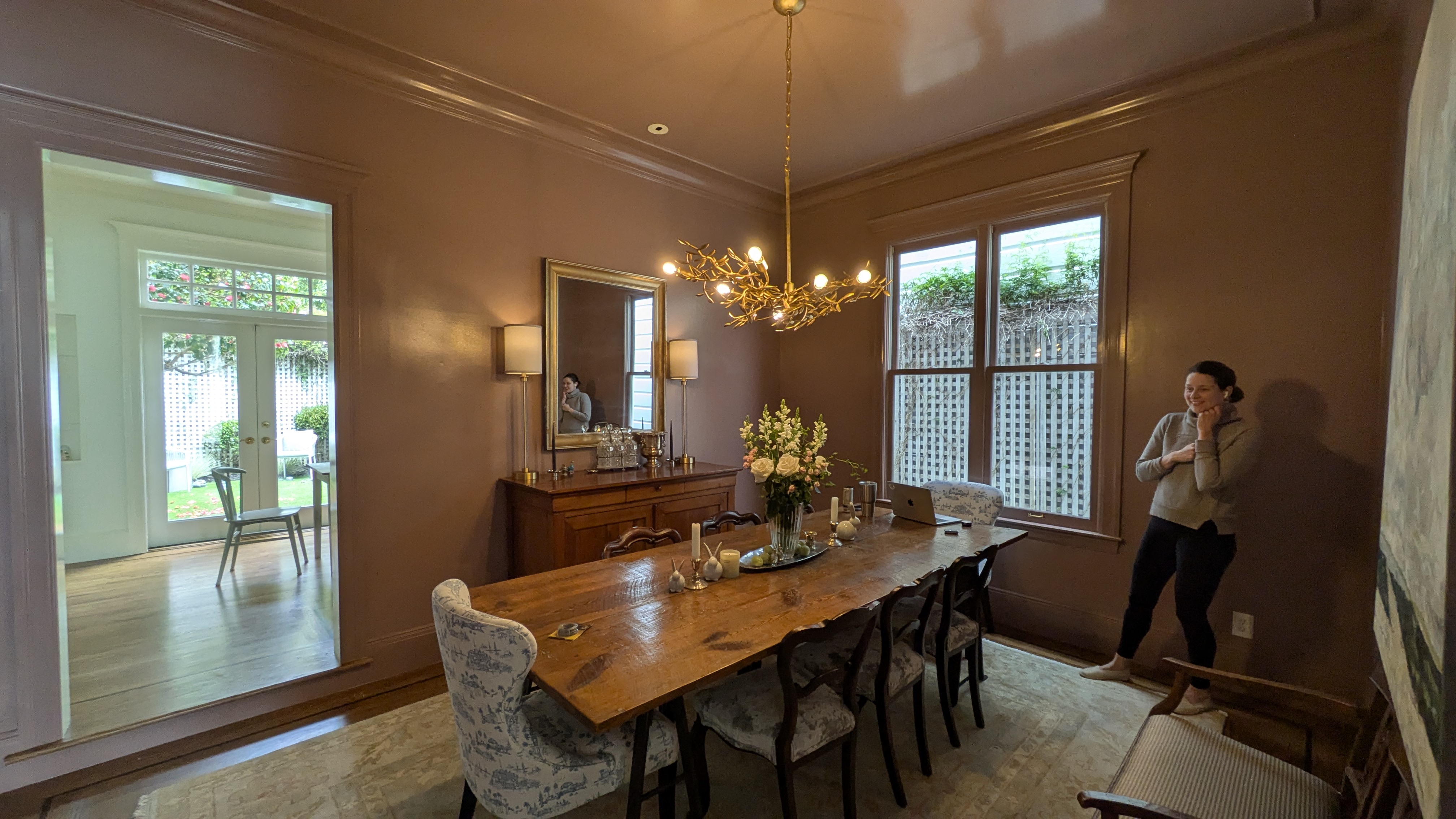 Interior painting project in a refined Bay Area dining room